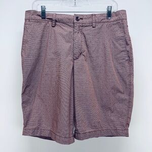 BANANA REPUBLIC Chino Short Size 32 Men’s Ligh Pink  Check Flat Front